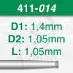 Imagen de PACK 6 FRESAS HUECAS DE ACERO (441) Ø1.4mm