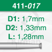 Imagen de PACK 6 FRESAS HUECAS DE ACERO (441) Ø1.7mm