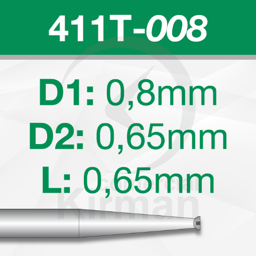 Imagen de PACK 6 FRESAS HUECAS TWINCUT DE ACERO (411T) Ø:0.8mm