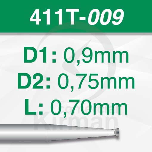 Imagen de PACK 6 FRESAS HUECAS TWINCUT DE ACERO (411T) Ø:0.9mm