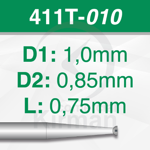 Imagen de PACK 6 FRESAS HUECAS TWINCUT DE ACERO (411T) Ø:1.0mm