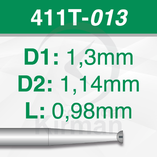 Imagen de PACK 6 FRESAS HUECAS TWINCUT DE ACERO (411T) Ø:1.3mm