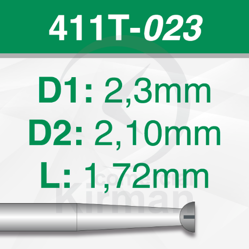 Imagen de PACK 6 FRESAS HUECAS TWINCUT DE ACERO (411T) Ø:2.3mm