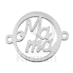 Imagen de ENTREPIEZA "MAMÁ" CIRCULAR EN PLATA DE LEY DE 925