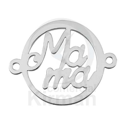 Imagen de ENTREPIEZA "MAMÁ" CIRCULAR EN PLATA DE LEY DE 925