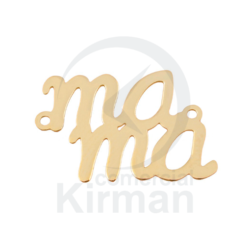 Imagen de ENTREPIEZA "MAMÁ" EN PLATA DE LEY DE 925 CHAPADA EN ORO