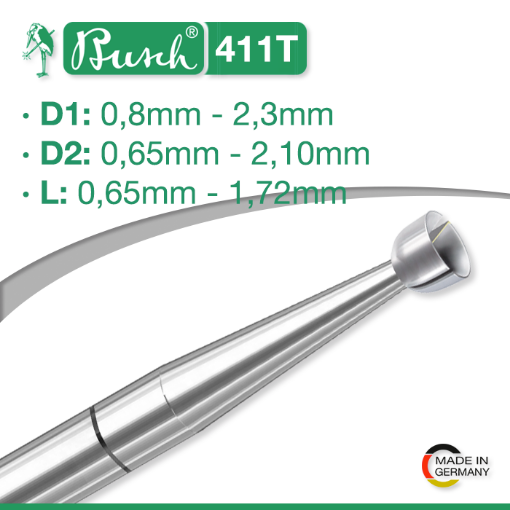 Imagen de Fresas huecas TwinCut acero Busch - 411T