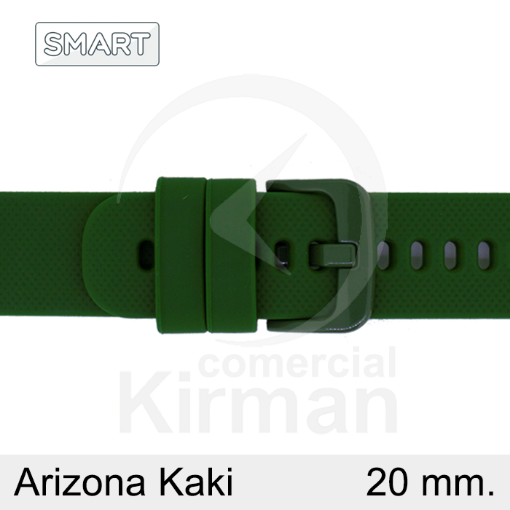 Imagen de CORREA SMART SILICONA KAKI ARIZONA 20MM