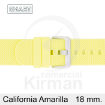 Imagen de CORREA SMART SILICONA AMARILLA CALIFORNIA 18 MM