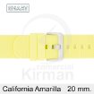 Imagen de CORREA SMART SILICONA AMARILLA CALIFORNIA 20 MM