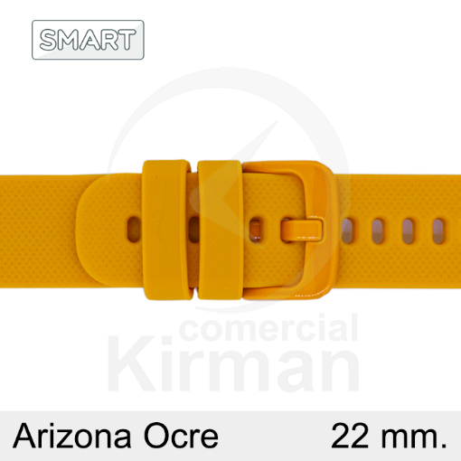 Imagen de CORREA SMART SILICONA OCRE ARIZONA 22MM