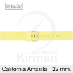 Imagen de CORREA SMART SILICONA AMARILLA CALIFORNIA 22 MM