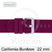 Imagen de CORREA SMART SILICONA BURDEOS CALIFORNIA 22 MM