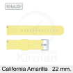 Imagen de CORREA SMART SILICONA AMARILLA CALIFORNIA 22 MM
