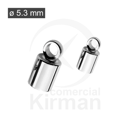 Imagen de 2 Terminales para pulseras de plata 925 con Ø interior de 5.3 mm