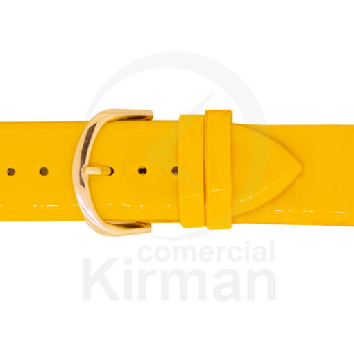 Imagen de Correa de piel de color amarilla de 22 mm