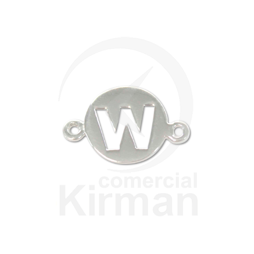 Imagen de Entrepieza letra W 16.0 mm. Plata 925