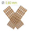 Imagen de 10 uds de brocas helicoidales HSS-Co cobalto Ø 0.60 mm