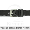 Imagen de CORREA NEOPRENO NEGRA COST.BLANCA VALENCIA 18 MM