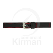 Imagen de CORREA NEOPRENO NEGRA COST.ROJA VALENCIA 18 MM