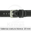 Imagen de CORREA NEOPRENO NEGRA COST.BLANCA VALENCIA 20 MM