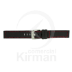 Imagen de CORREA NEOPRENO NEGRA COST.ROJA VALENCIA 20 MM