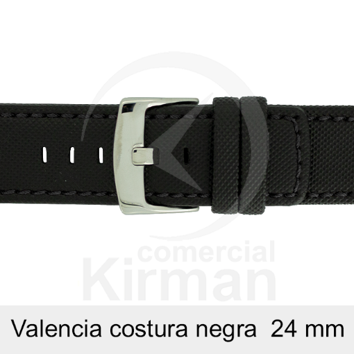 Imagen de CORREA NEOPRENO NEGRA COST.NEGRA VALENCIA 24 MM