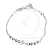 Imagen de PULSERA CRUZ ESMALTE ROSA 14+2 CMS PLATA 925