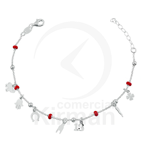Imagen de PULSERA DE LA SUERTE 17+4 CMS PLATA 925