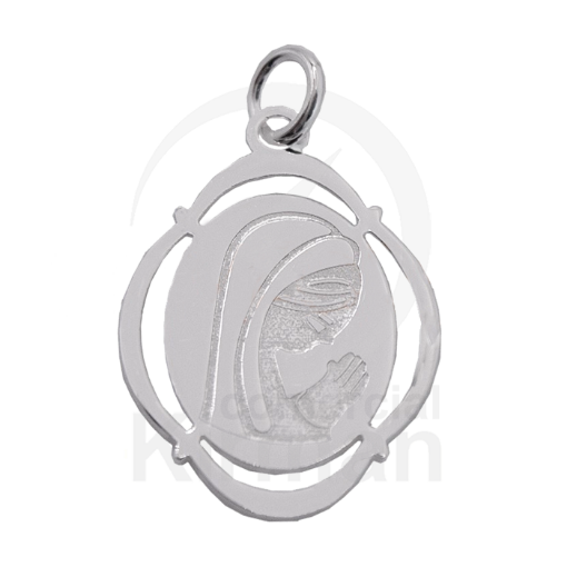Imagen de COLGANTE VIRGEN OVALADA CALADA 14x20 MM PLATA 925