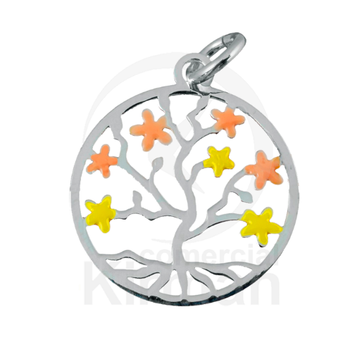 Imagen de COLGANTE ÁRBOL DE LA VIDA PRIMAVERA  15 MM PLATA 9