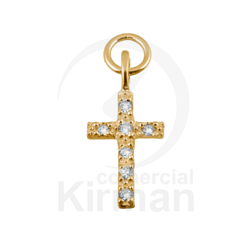 Imagen de COLGANTE CRUZ CRISTAL 8x12 MM PLATA 925 CHAPADA OR