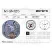 Imagen de Movimiento de pulsera de cuarzo Miyota GN10 con calendario a las 6h