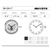 Imagen de Movimiento de pulsera de cuarzo Miyota GN15