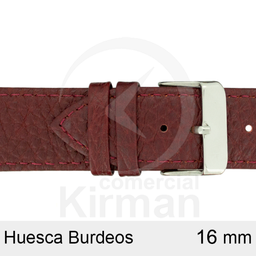 Imagen de CORREA PIEL BURDEOS HUESCA 16MM