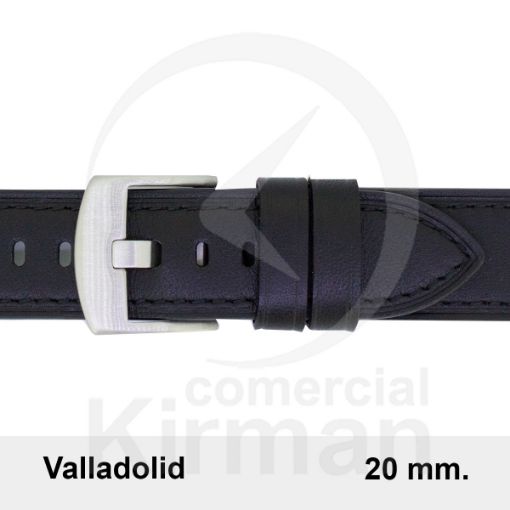 CORREA PIEL NEGRA VALLADOLID 20 MM