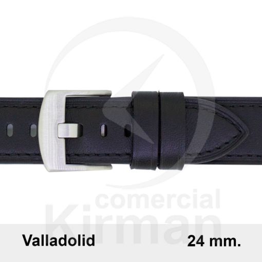 CORREA PIEL NEGRA VALLADOLID 24 MM