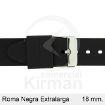 Imagen de CORREA SILICONA NEGRA ROMA EXTRALARGA 18MM