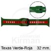 Imagen de CORREA SMART SILICONA VERDE-ROJA TEXAS 32MM