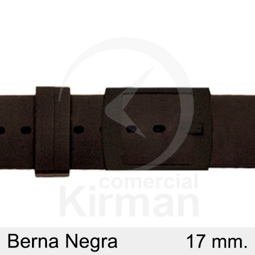 Imagen de CORREA SILICONA NEGRA BERNA 17MM
