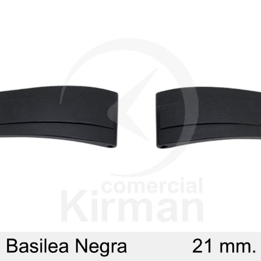 Imagen de CORREA SILICONA NEGRA BASILEA 21MM