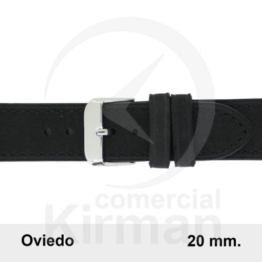 CORREA PIEL NEGRA OVIEDO 20MM