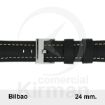 CORREA PIEL NEGRA BILBAO 24MM 