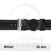 CORREA PIEL NEGRA BILBAO 26MM