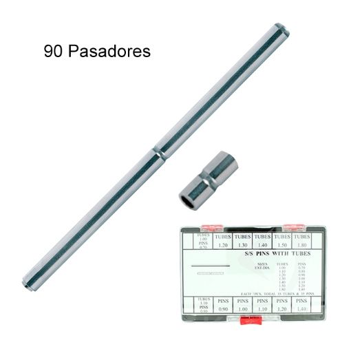 Imagen de Surtido de 90 pasadores con muesca central Ø 1.00 a 1.80 mm