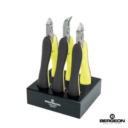 Imagen de JUEGO 3 ALICATES BERGEON CORTE 130 MM. 3633
