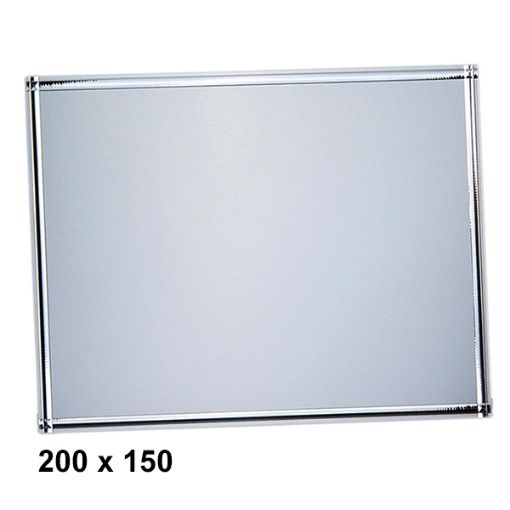 Imagen de PLACA ALUMINIO PLATA BRILLO  200x150