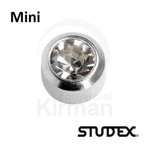 Imagen de Serie Mini Modelo Bola Plateada Zirconita Blanca