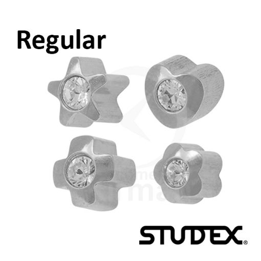 Imagen de Serie Regular Surtido de Formas Plateadas  Zirconita Blanca