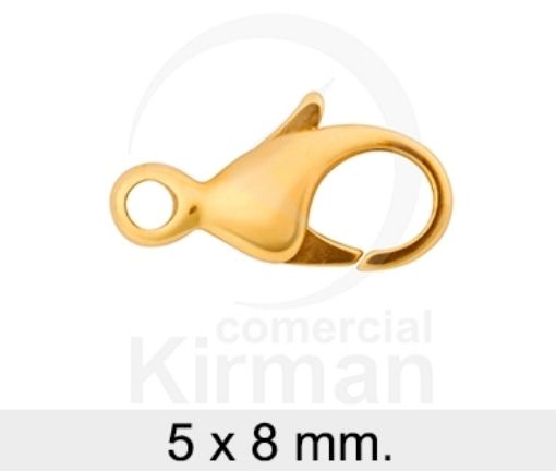 Imagen de Mosquetón 5 x 8 mm. Plata chapada en oro